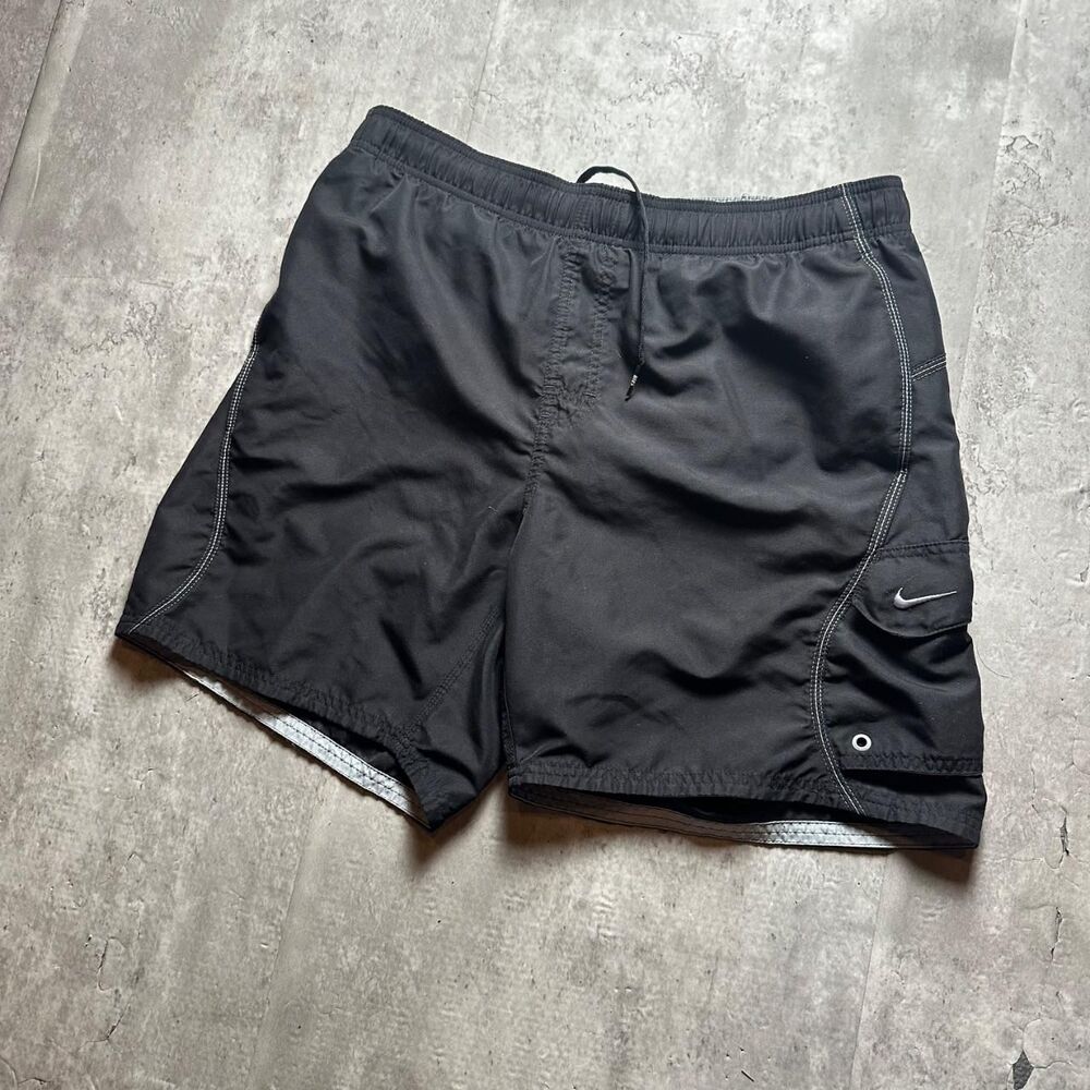 Nike Men's Black Swim-briefs-shorts